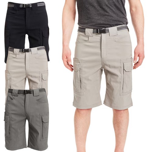 Mens belted cargo - belted, shorts