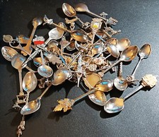 Various Plated Steel Souvenir Collectors Spoon from USA Canada England Scotland