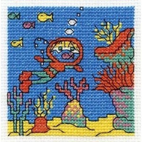 Deep sea diving cross - go,