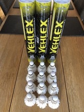 GENUINE USED YEHLEX PREMIERSHIP SHUTTLES FEATHER SHUTTLECOCKS 3x12 (36) 2 of 3