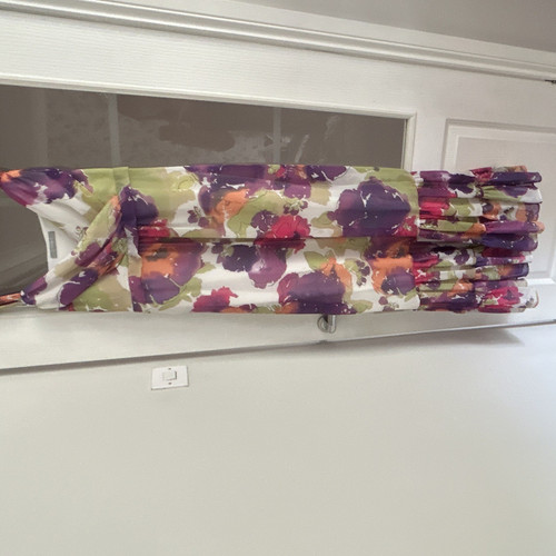 Bhs white purple floral satin - bhs,