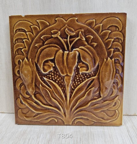 Antique fireplace tile - antique,