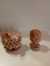 Pair Of Vintage Hand carved