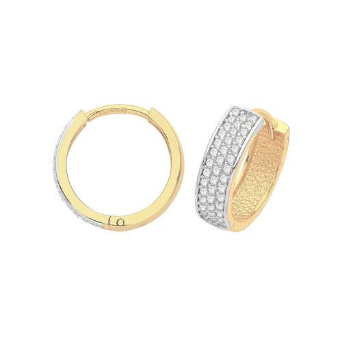 Hinged earrings 9ct yellow - earrings,