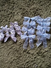 Decorative silver Bows for decoration on Christmas tree
