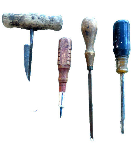 Old wood handle - handle, tools.