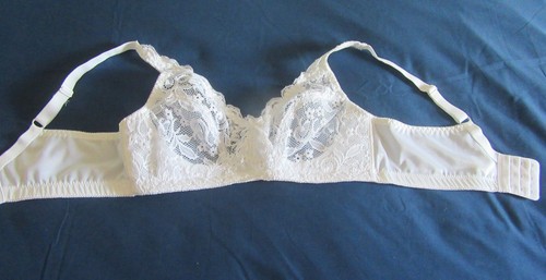 White lace bra - white~,