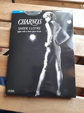 CHARNOS Sheer Lustre 10 Denier BLACK Tights Size Small