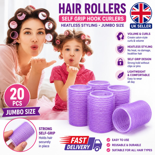 Hair rollers self grip large - 6,