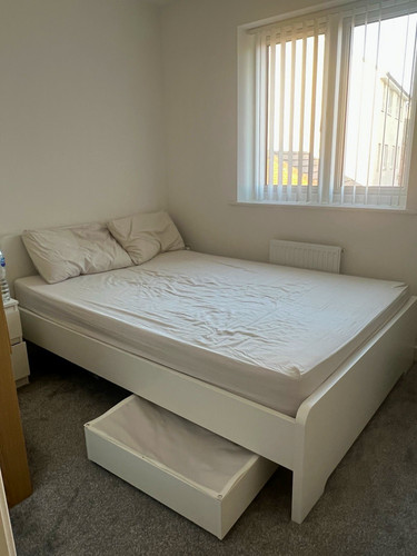 Ikea malm white - wooden, double