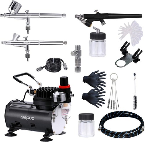 Airbrush compressor kit with - airbrush,