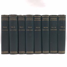 W&R Chambers Encyclopedia 1935 Volumes 3 to 10 Antique Deco Props Vintage