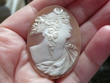 Victorian Carved Artemis Loose Shell Cameo