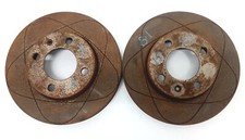 VW Golf MK1 GTI 1.8 8V DX Pair Of Front Grooved Brake Discs 239MM