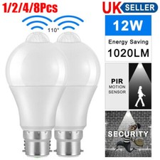 B22 PIR Motion Sensor LED Lamp Smart Bulb Globe Auto ON/OFF Energy Saving Light