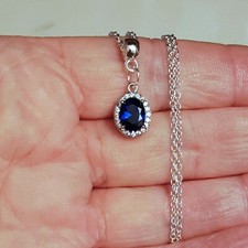 Blue Sapphire Colour Necklace