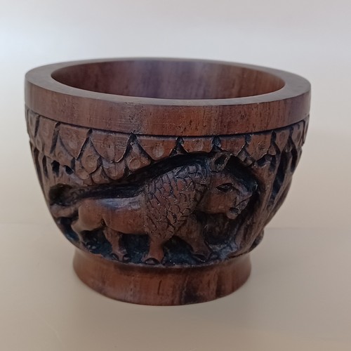 Small wooden bowl - small, carved