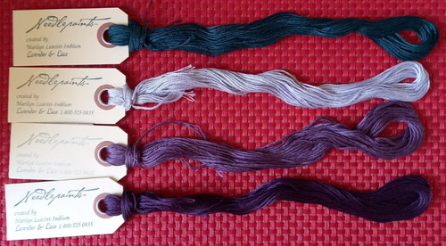 Lavender lace needlepaints - lavender,