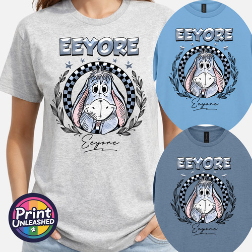 Round chequered eeyore - chequered,