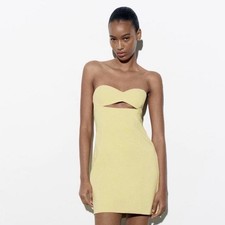 ZARA Pale Yellow Strapless