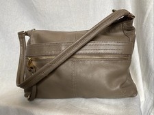 LAKELAND FINE LEATHER BROWN WITH GOLD HANDBAG