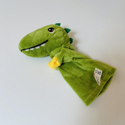 Soft toy green dinosaur - b&m,