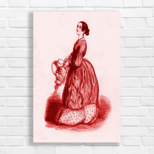 Victorian lady canvas - victorian, print