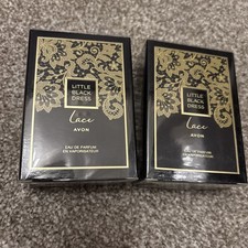 Avon Little Black Dress Lace. 2 Bottles. 50ml EDP Perfume. New In Cellophane