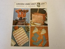 1950s Original Lavenda Hand Knit DK Pattern Golf Club Covers Tea Cosy Bed socks