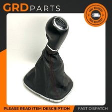 GENUINE VAUXHALL CORSA E 2014-2019 5 SPEED GEAR KNOB & LEATHER GAITER RED STITCH