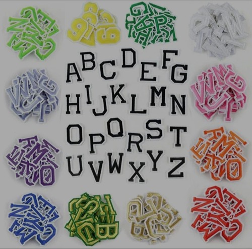 Letter patch iron sew on - letter, on/sew