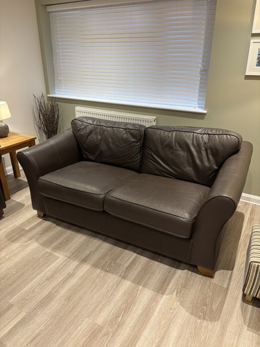 Brown leather abbey - m&s,
