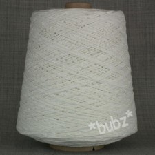 SOFT 4 PLY COTTON YARN 500g CONE OPTIC WHITE HAND MACHINE KNITTING CROCHET WEAVE