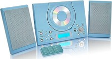 CD Player FM Radio & USB MP3  Remote Control Clock & Alarm GTMC-101 MK2 Blue
