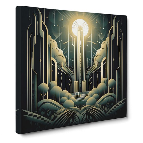 Stream art deco canvas - canvas, wall