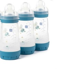 MAM Easy Start Anti-Colic Baby Bottles | 3 Pack (3 x 260) | Self-Sterilising Bab