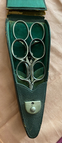 Vintage green leather cased - vintage,