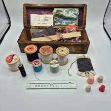 Vintage Sewing Thread Accessories & Box Job Lot Hayes Chadwick Sylko