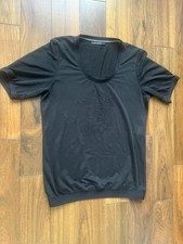 Balenciaga Women's T Shirt | Black | Size 40 | UK 12 | Tencel & Cotton Material