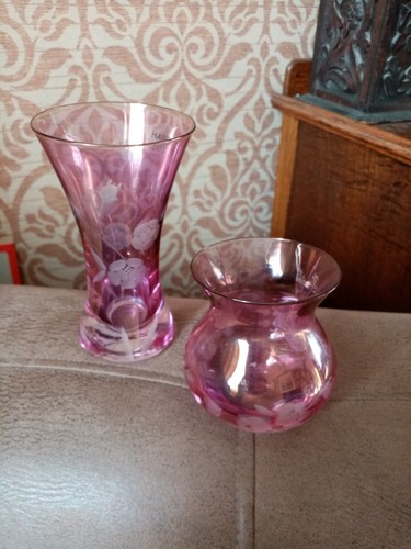Pieces cranberry glass - of,