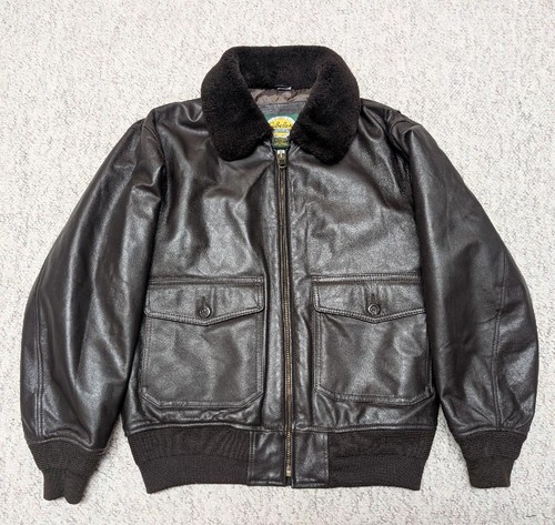Vintage leather bomber - vintage, m