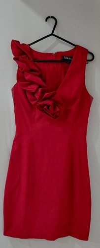 Red evening dress