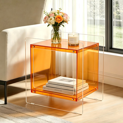 Acrylic nightstand side - acrylic, table