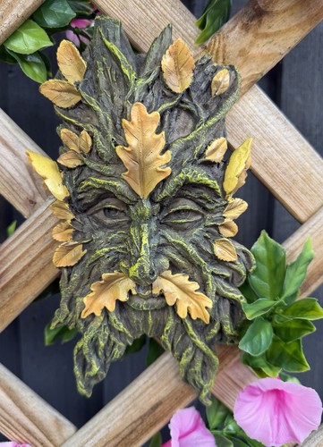 Green man garden wall - garden, plaque