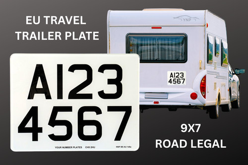 9x7 trailer number plate - 9x7",
