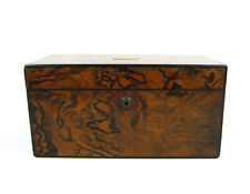 Vintage/Antique? Carlisle & Watts Burl Wood Veneer Walnut? Tea Caddy/Travel Box