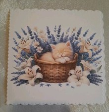 Handmade NoteCard Cat 14.5cm X