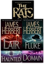The Rats Trilogy 5 Books Collection Set by James Herbert Rats, Lair, Fluke, Haun