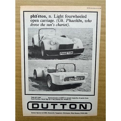 Dutton phaeton memorabilia - phaeton,