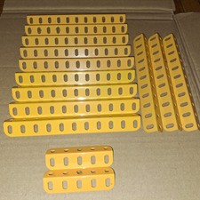 14 X #9D/9*MOST UNUSED* ENGLISH YELLOW MECCANO STAMPED 5.5"/2.5" ANGLE GIRDER